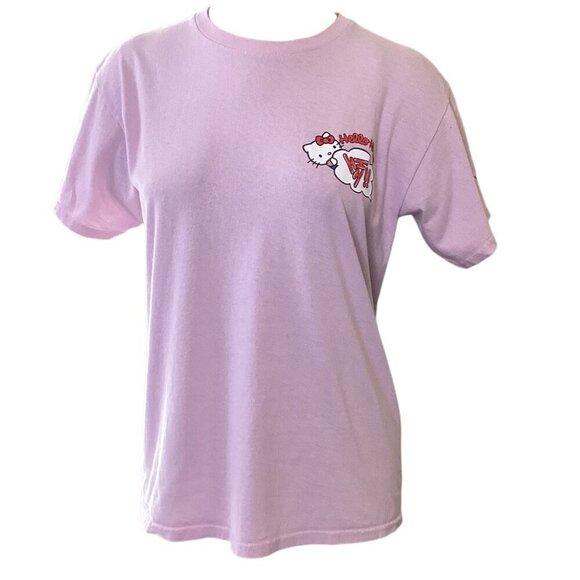 Hypland & Hello Kitty Crew Neck Graphic Tee Shirt Women Sz XS Pink #47N - Picture 1 of 7